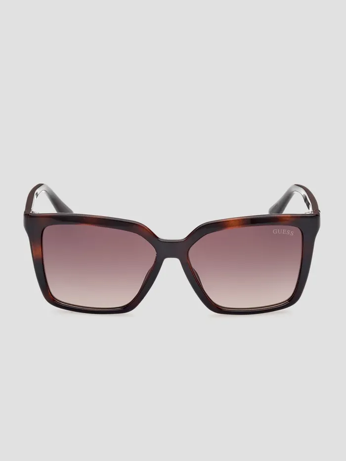 GUESS Sunglasses Madelyn Retro Square Sunglasses Black 8211 Women