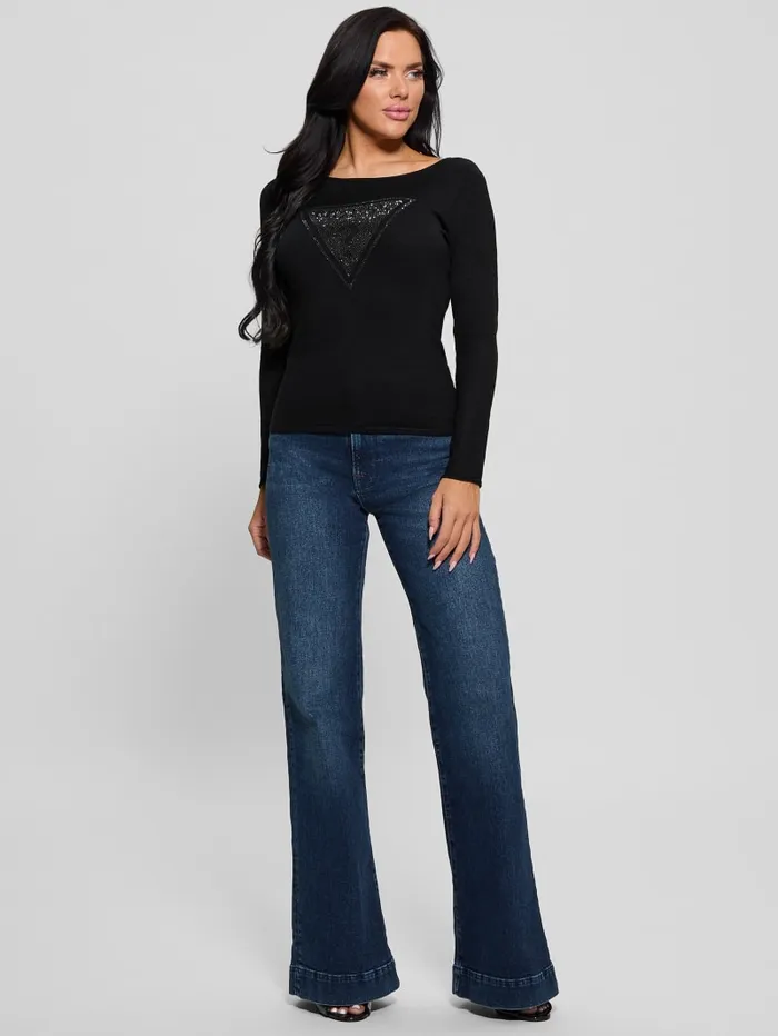 GUESS Sweaters and Knits Eco Eliza Logo Sweater Red 8211 Women