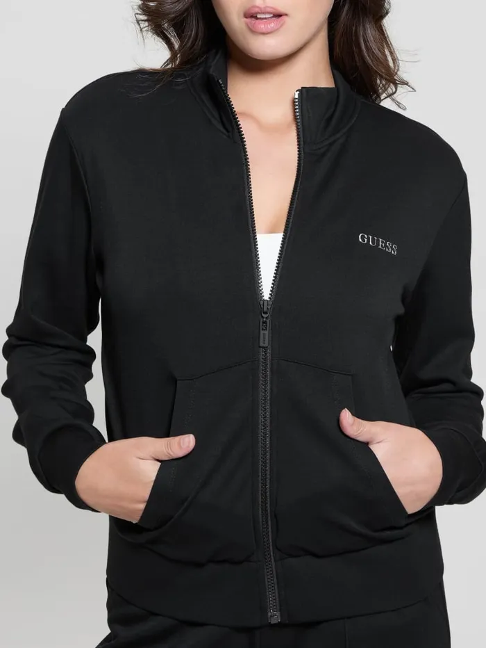 GUESS Sweaters and Knits Eco Gelsey FullZip Sweatshirt Black 8211 Women