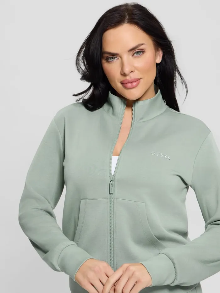 GUESS Sweaters and Knits Eco Gelsey FullZip Sweatshirt Black 8211 Women