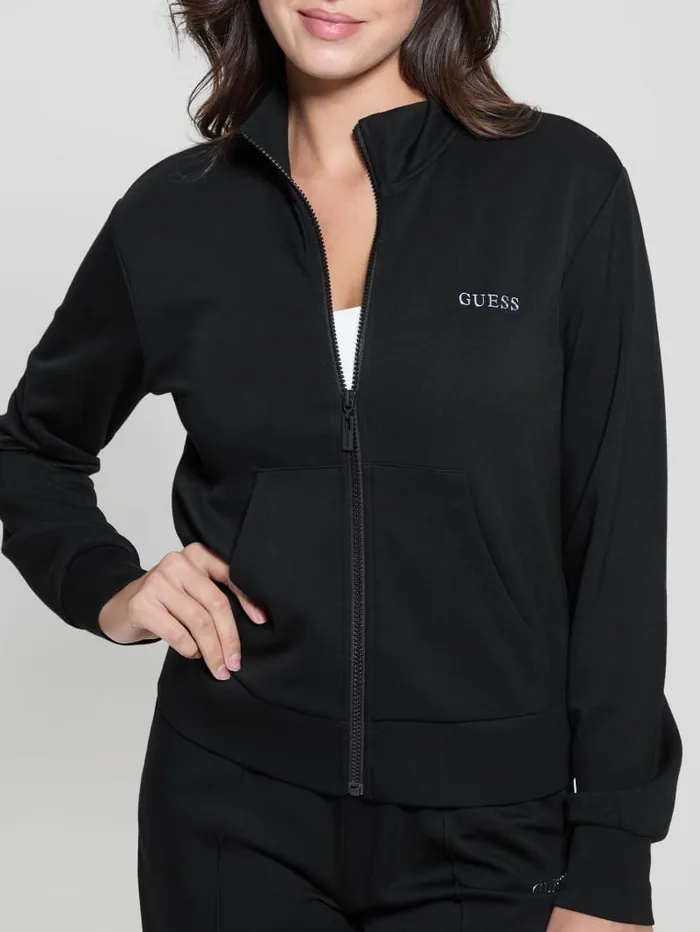 GUESS Sweaters and Knits Eco Gelsey FullZip Sweatshirt Black 8211 Women