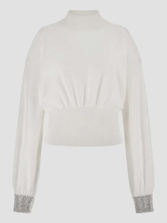 GUESS Sweaters and Knits Eco Rhinestone Sweater Black 8211 Women