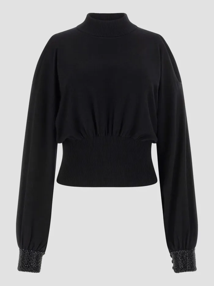 GUESS Sweaters and Knits Eco Rhinestone Sweater Black 8211 Women