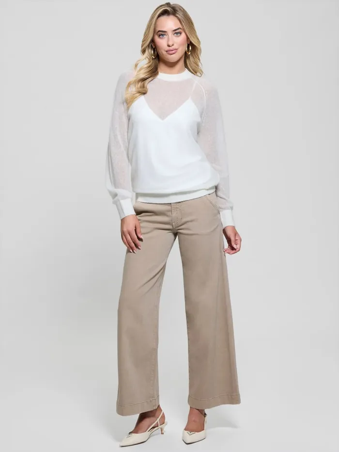 GUESS Sweaters and Knits Izabella WoolBlend Sweater White 8211 Women