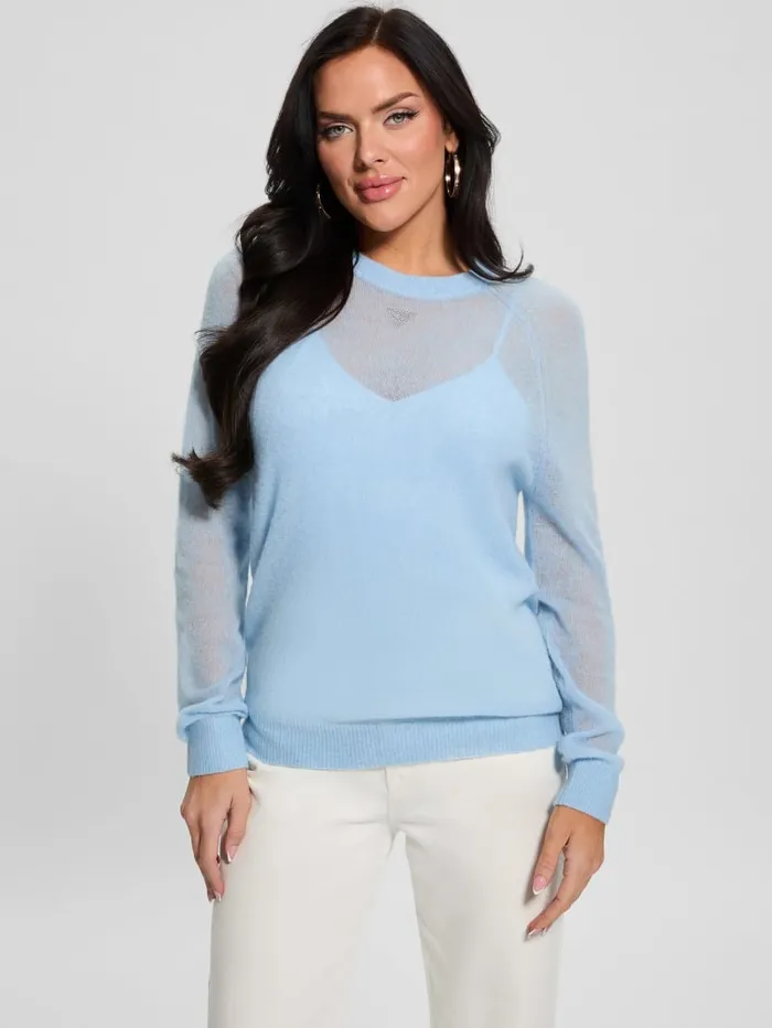 GUESS Sweaters and Knits Izabella WoolBlend Sweater White 8211 Women