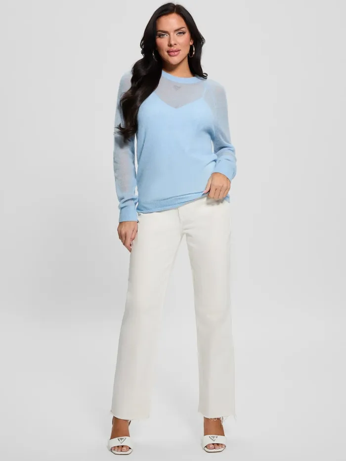 GUESS Sweaters and Knits Izabella WoolBlend Sweater White 8211 Women