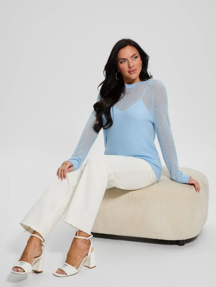 GUESS Sweaters and Knits Izabella WoolBlend Sweater White 8211 Women