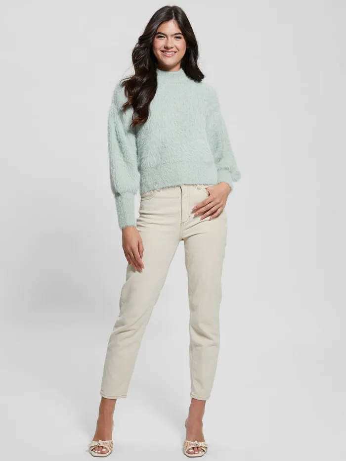 GUESS Sweaters and Knits Keyla Fuzzy Sweater Green 8211 Women