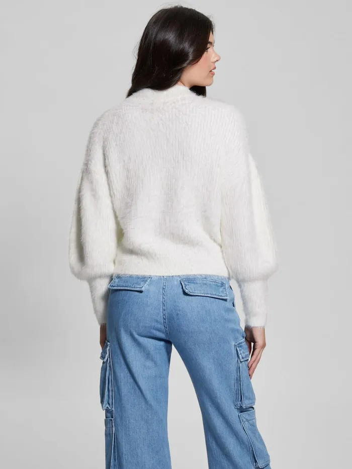 GUESS Sweaters and Knits Keyla Fuzzy Sweater Green 8211 Women