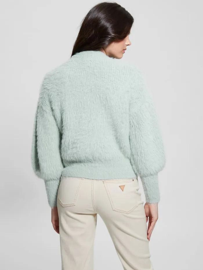GUESS Sweaters and Knits Keyla Fuzzy Sweater Green 8211 Women