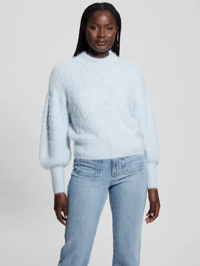 GUESS Sweaters and Knits Keyla Fuzzy Sweater Green 8211 Women