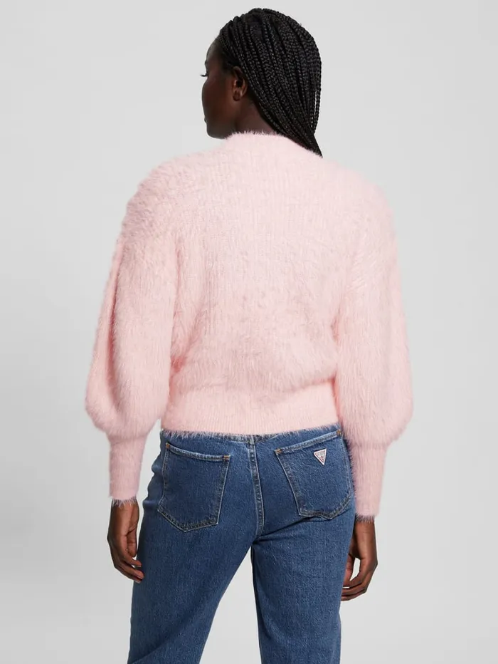 GUESS Sweaters and Knits Keyla Fuzzy Sweater Green 8211 Women