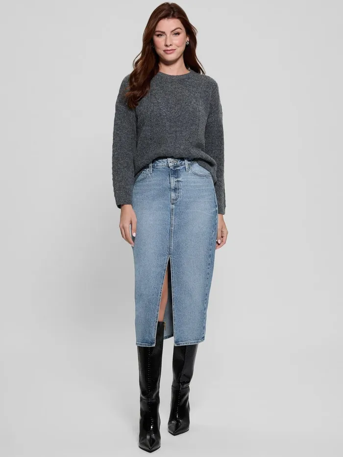 GUESS Sweaters and Knits Sylvie AlpacaBlend Pointelle Sweater White 8211 Women