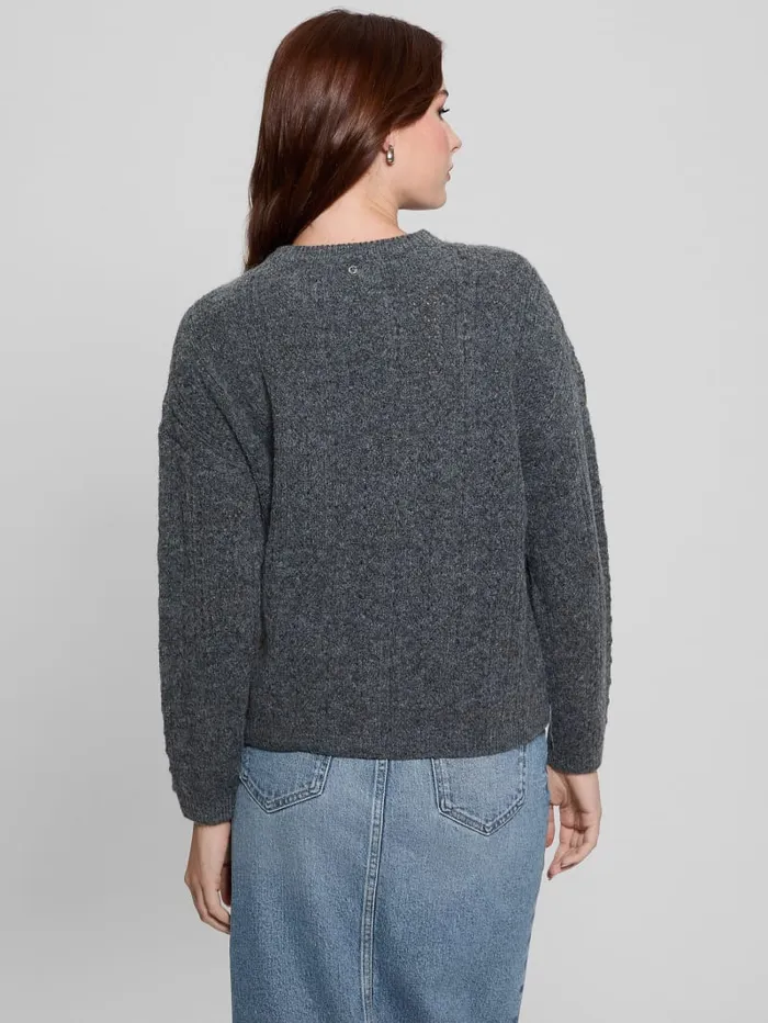 GUESS Sweaters and Knits Sylvie AlpacaBlend Pointelle Sweater White 8211 Women