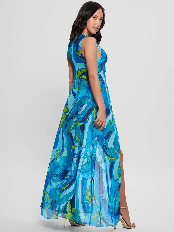GUESS Swimwear SilkBlend Swim CoverUp Blue 8211 Women