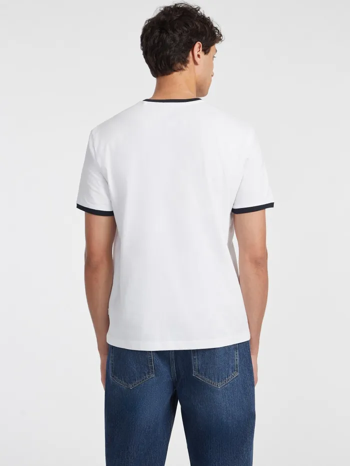 GUESS T Shirts and Tanks Chest Script Logo Tee Red 8211 Men