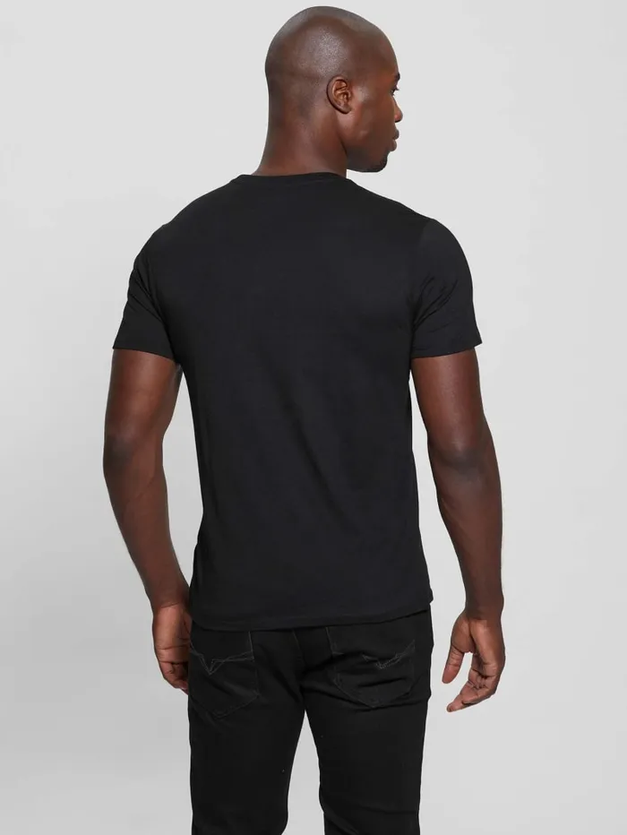 GUESS T Shirts and Tanks Club Logo Tee Black 8211 Men
