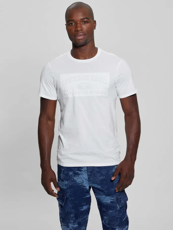 GUESS T Shirts and Tanks Club Logo Tee Black 8211 Men