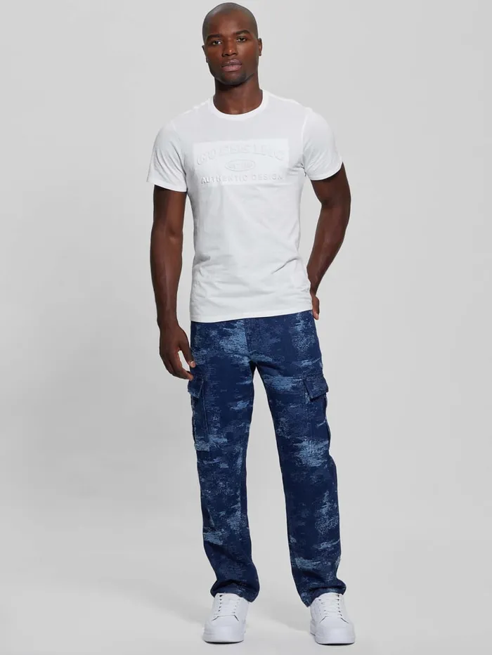 GUESS T Shirts and Tanks Club Logo Tee Black 8211 Men