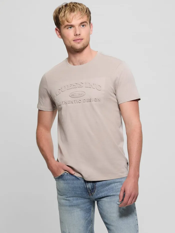 GUESS T Shirts and Tanks Club Logo Tee Black 8211 Men