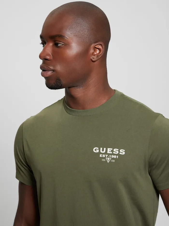 GUESS T Shirts and Tanks Eco Classic Tee Green 8211 Men