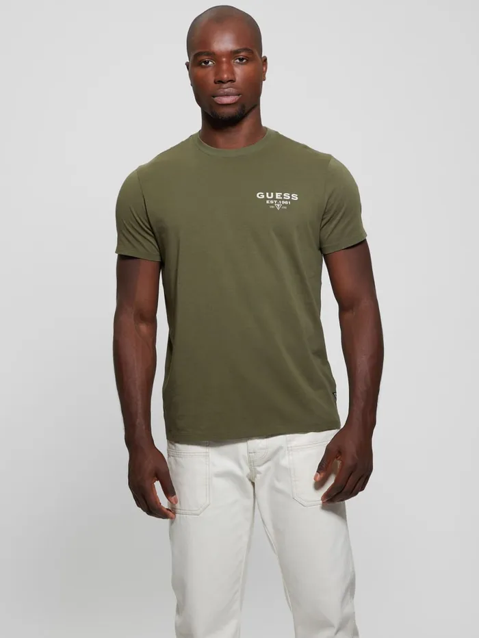 GUESS T Shirts and Tanks Eco Classic Tee Green 8211 Men