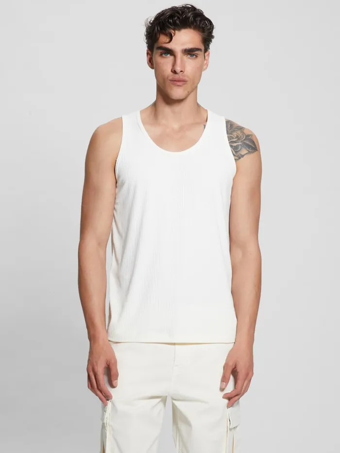 GUESS T Shirts and Tanks Eco Cyrus Ribbed Tank Black 8211 Men
