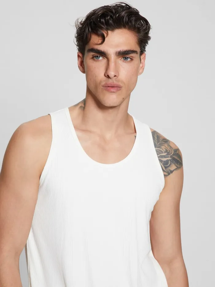 GUESS T Shirts and Tanks Eco Cyrus Ribbed Tank Black 8211 Men