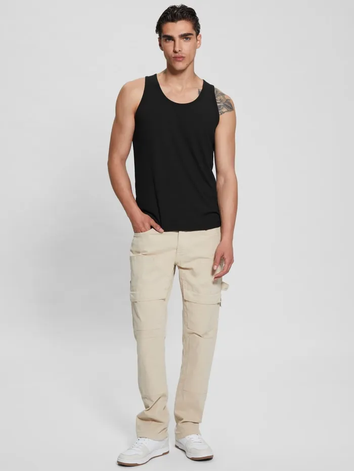 GUESS T Shirts and Tanks Eco Cyrus Ribbed Tank Black 8211 Men