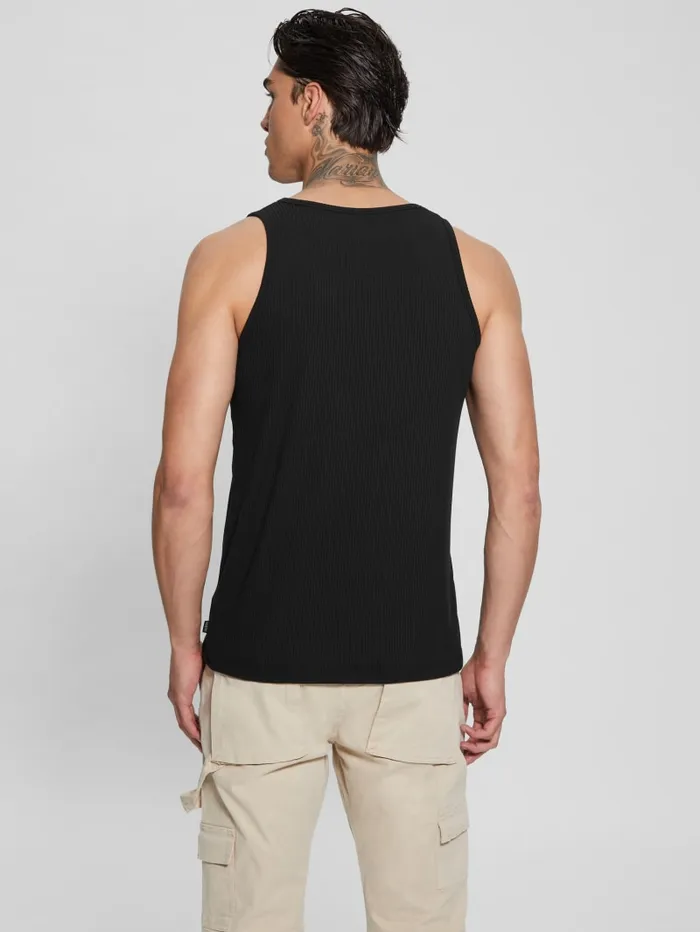 GUESS T Shirts and Tanks Eco Cyrus Ribbed Tank Black 8211 Men