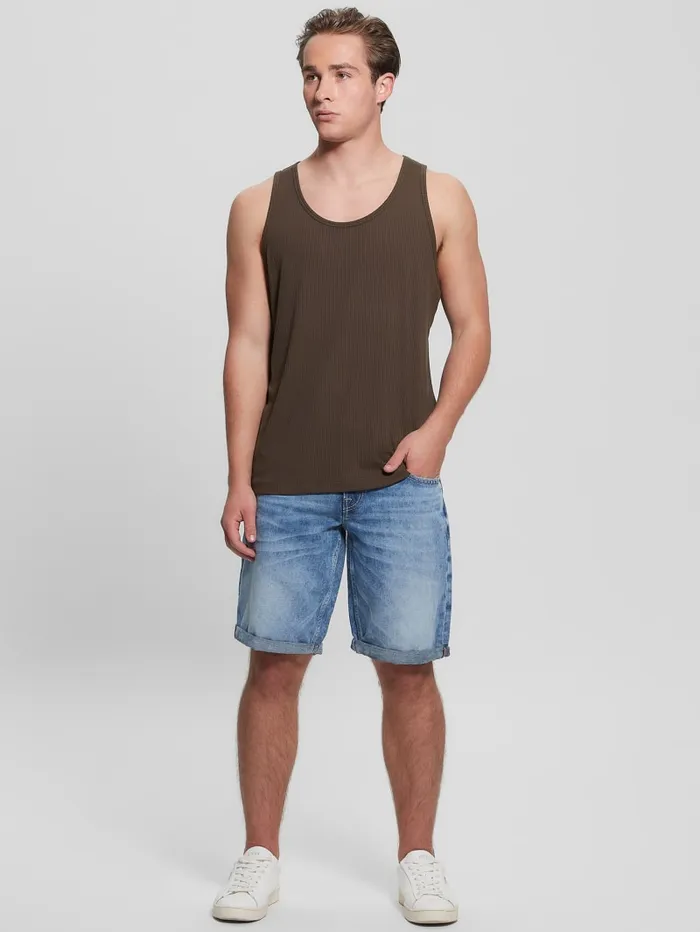 GUESS T Shirts and Tanks Eco Cyrus Ribbed Tank Black 8211 Men