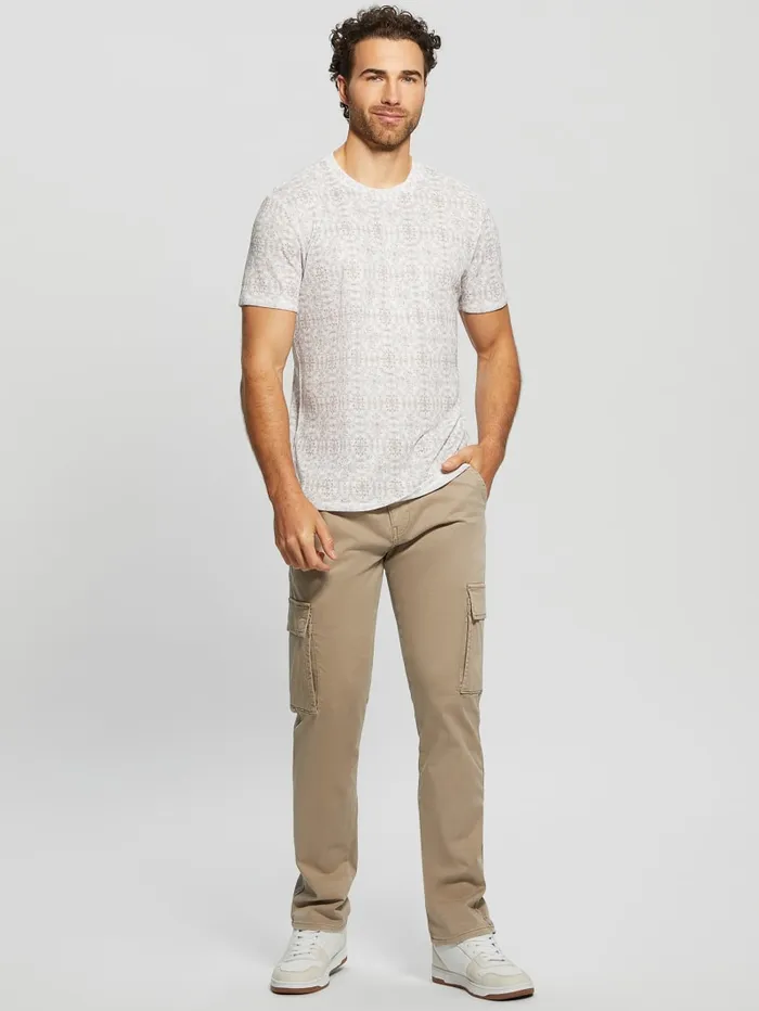 GUESS T Shirts and Tanks Eco Gauze Crewneck Tee White 8211 Men
