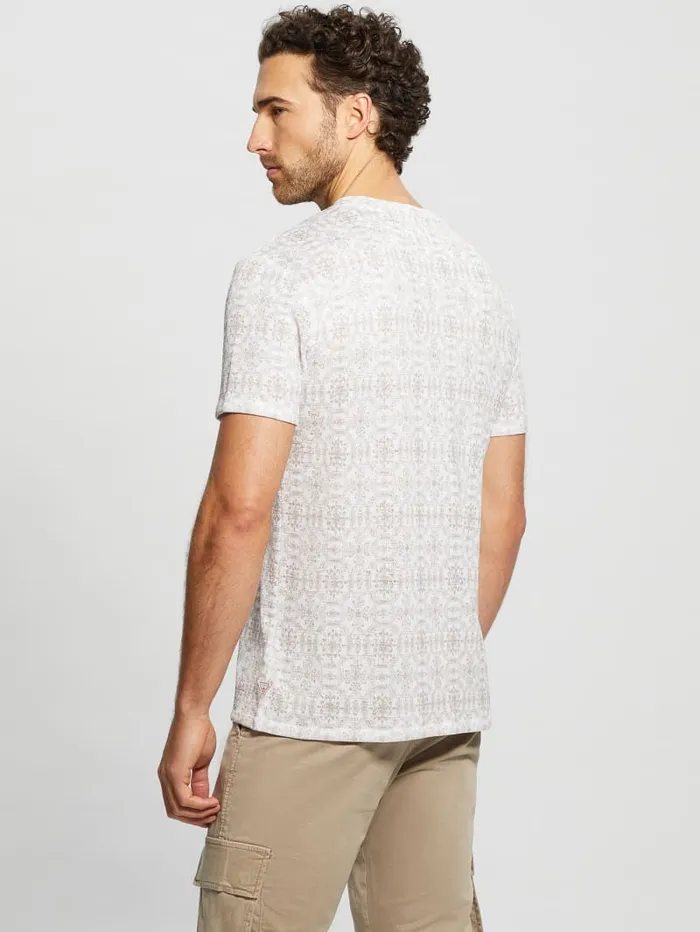 GUESS T Shirts and Tanks Eco Gauze Crewneck Tee White 8211 Men