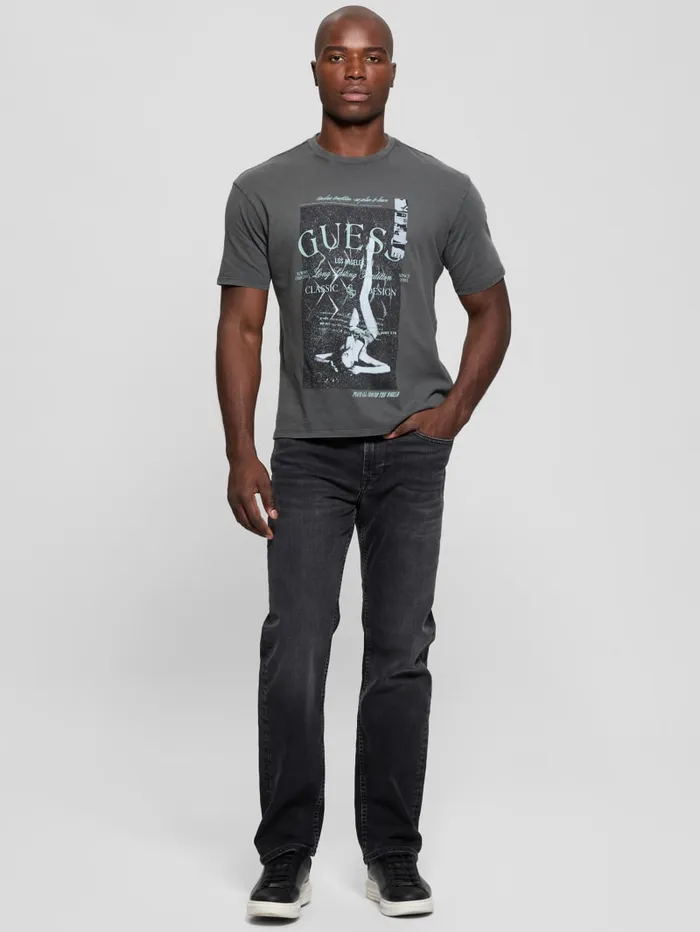 GUESS T Shirts and Tanks Eco Girl Poster Tee Black 8211 Men