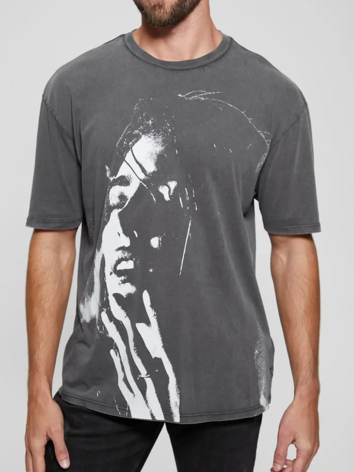 GUESS T Shirts and Tanks Eco Late Nights Crewneck Tee Gray 8211 Men