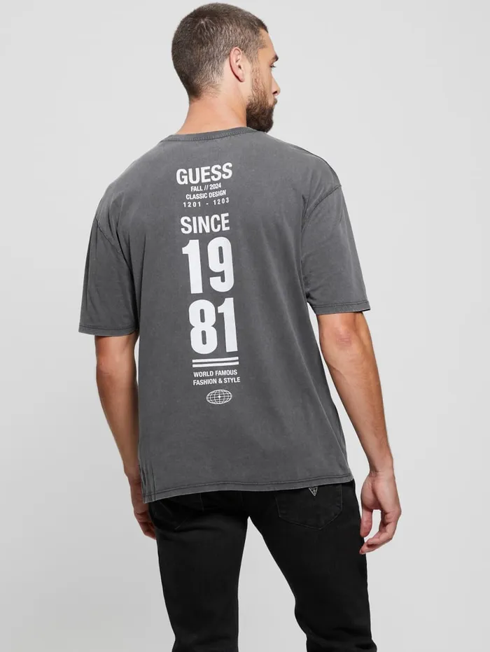 GUESS T Shirts and Tanks Eco Late Nights Crewneck Tee Gray 8211 Men