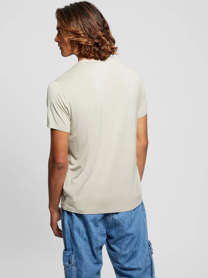 GUESS T Shirts and Tanks Heavy Jersey VNeck Tee Beige 8211 Men