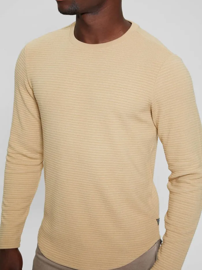 GUESS T Shirts and Tanks Hudson Linear Texture Tee Beige 8211 Men