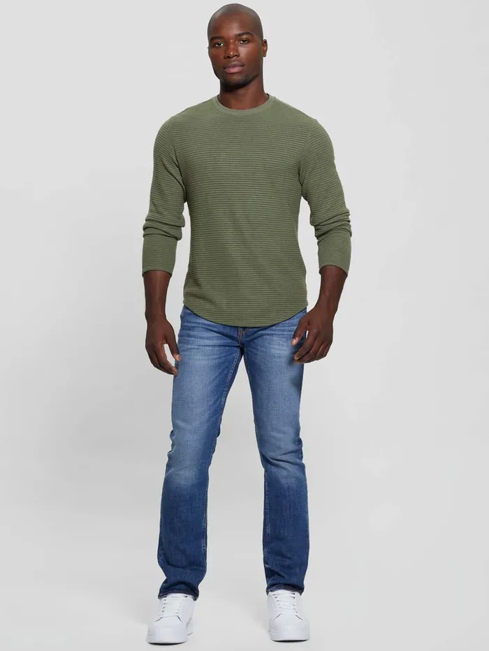 GUESS T Shirts and Tanks Hudson Linear Texture Tee Beige 8211 Men