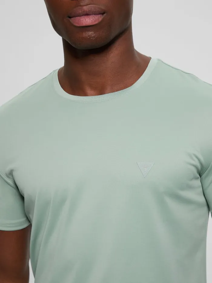 GUESS T Shirts and Tanks Signature Crewneck Tee Blue 8211 Men