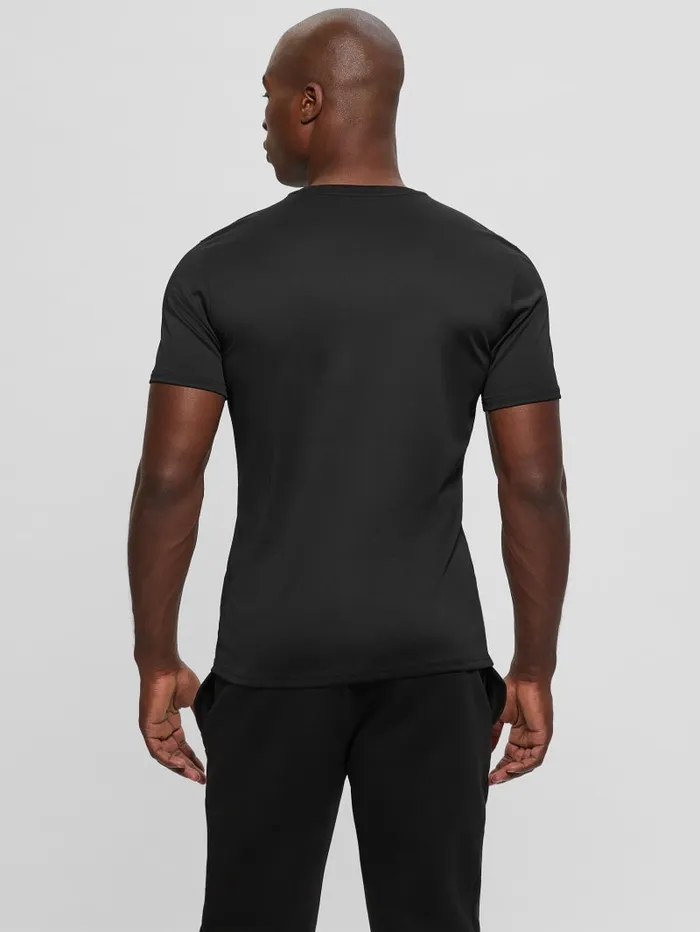 GUESS T Shirts and Tanks Signature Crewneck Tee Blue 8211 Men