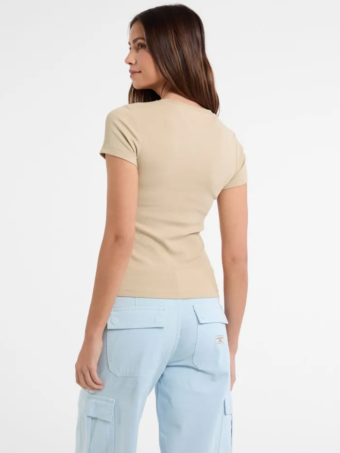 GUESS Tops and Tees Eco Crewneck Logo Tee Blue 8211 Women