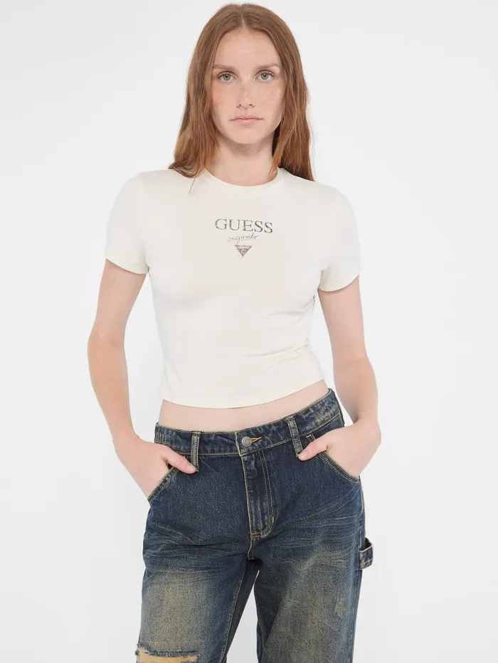 GUESS Tops and Tees Originals Baker Baby Tee Purple 8211 Women