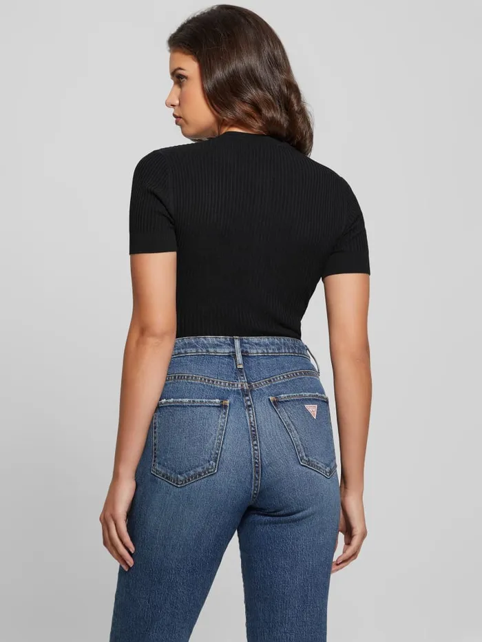 GUESS Tops Eco Anders Henley Bodysuit Black 8211 Women