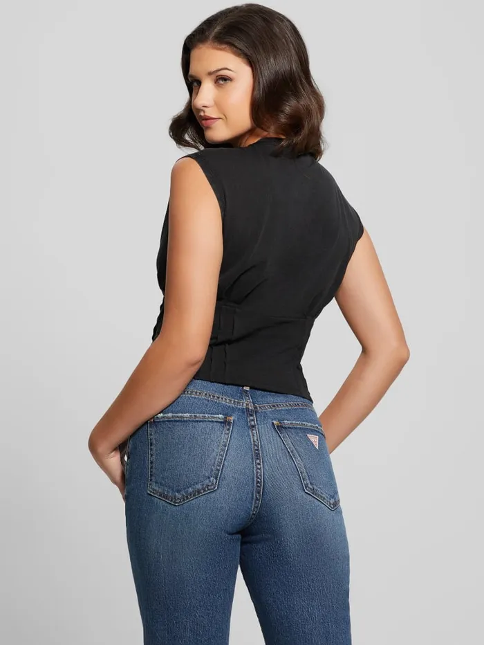 GUESS Tops Eco Black Stallion Corset Tee Black 8211 Women
