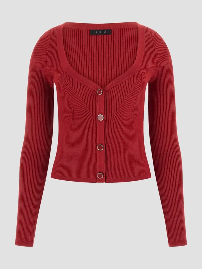 GUESS Tops Eco Katelyn Crop Cardigan Black 8211 Women