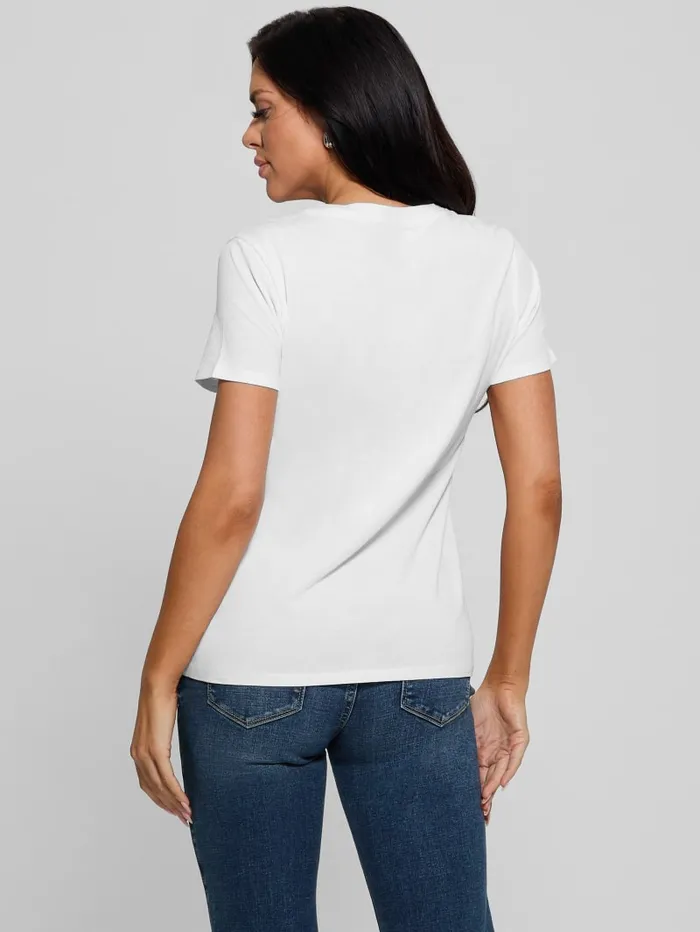 GUESS Tops Eco Lace Logo Easy Tee Red 8211 Women
