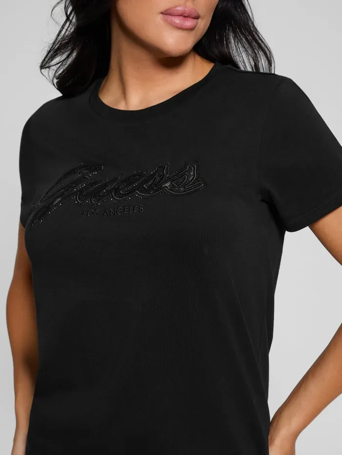 GUESS Tops Eco Lace Logo Easy Tee Red 8211 Women