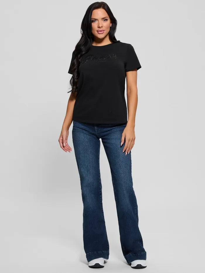 GUESS Tops Eco Lace Logo Easy Tee Red 8211 Women