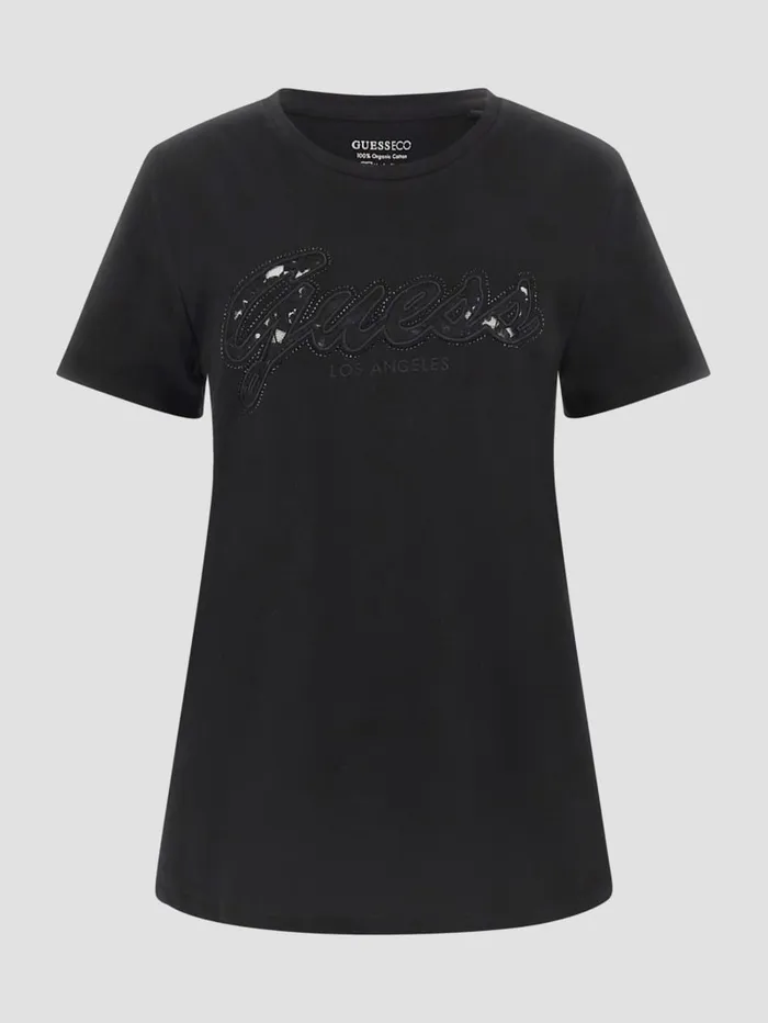 GUESS Tops Eco Lace Logo Easy Tee Red 8211 Women
